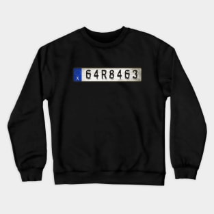 Garbage Car license plates Crewneck Sweatshirt